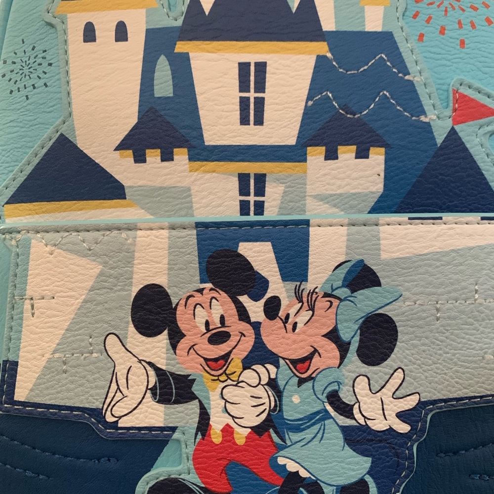 Mickey and Minnie Mouse Mini Backpack by Loungefly – Disneyland 65th Anniversary - Picture 10 of 10